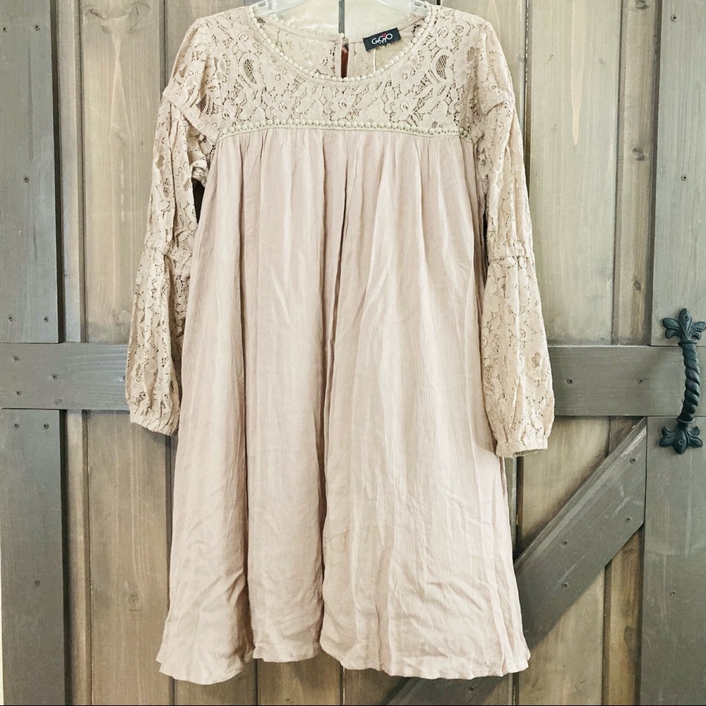 Pinkblush Maternity Taupe Long Sleeve Dress